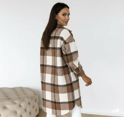 Mystique & Co™ Autumn Plaid Long Jacket