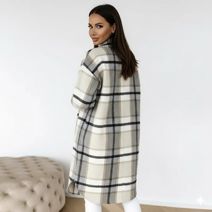 Mystique & Co™ Autumn Plaid Long Jacket