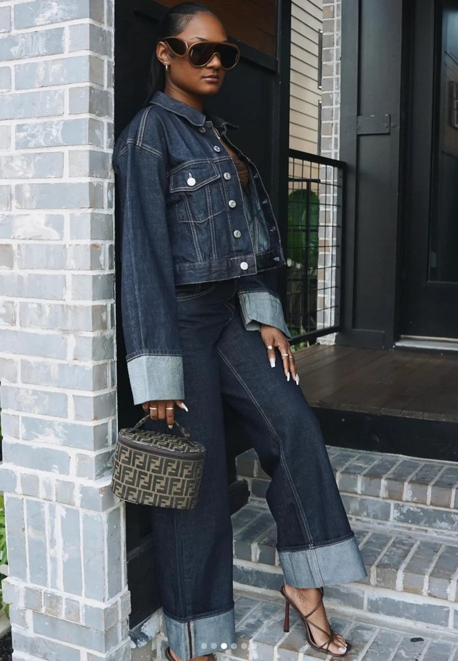 Mystique & Co™ Vintage Denim Jacket and Trousers