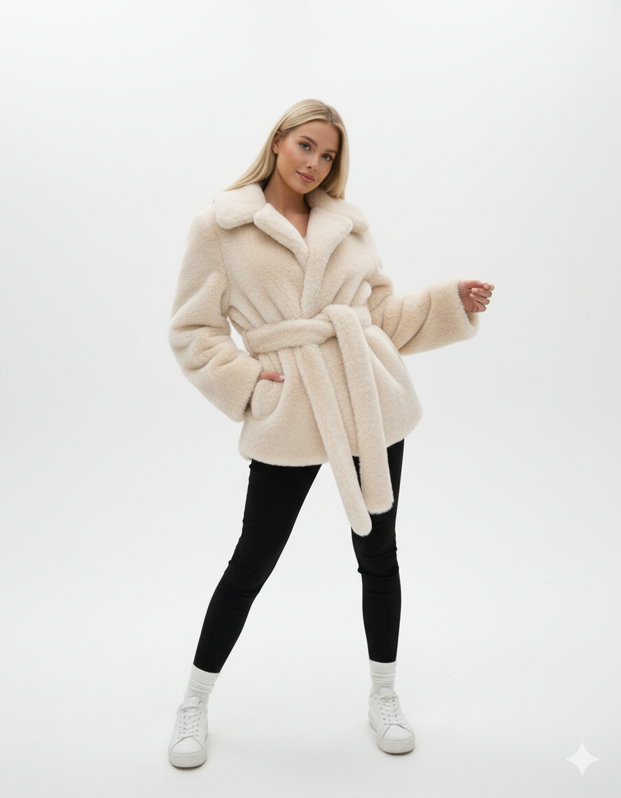 Mystique & Co™ Belted Faux Fur Jacket