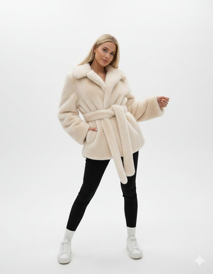 Mystique & Co™ Belted Faux Fur Jacket