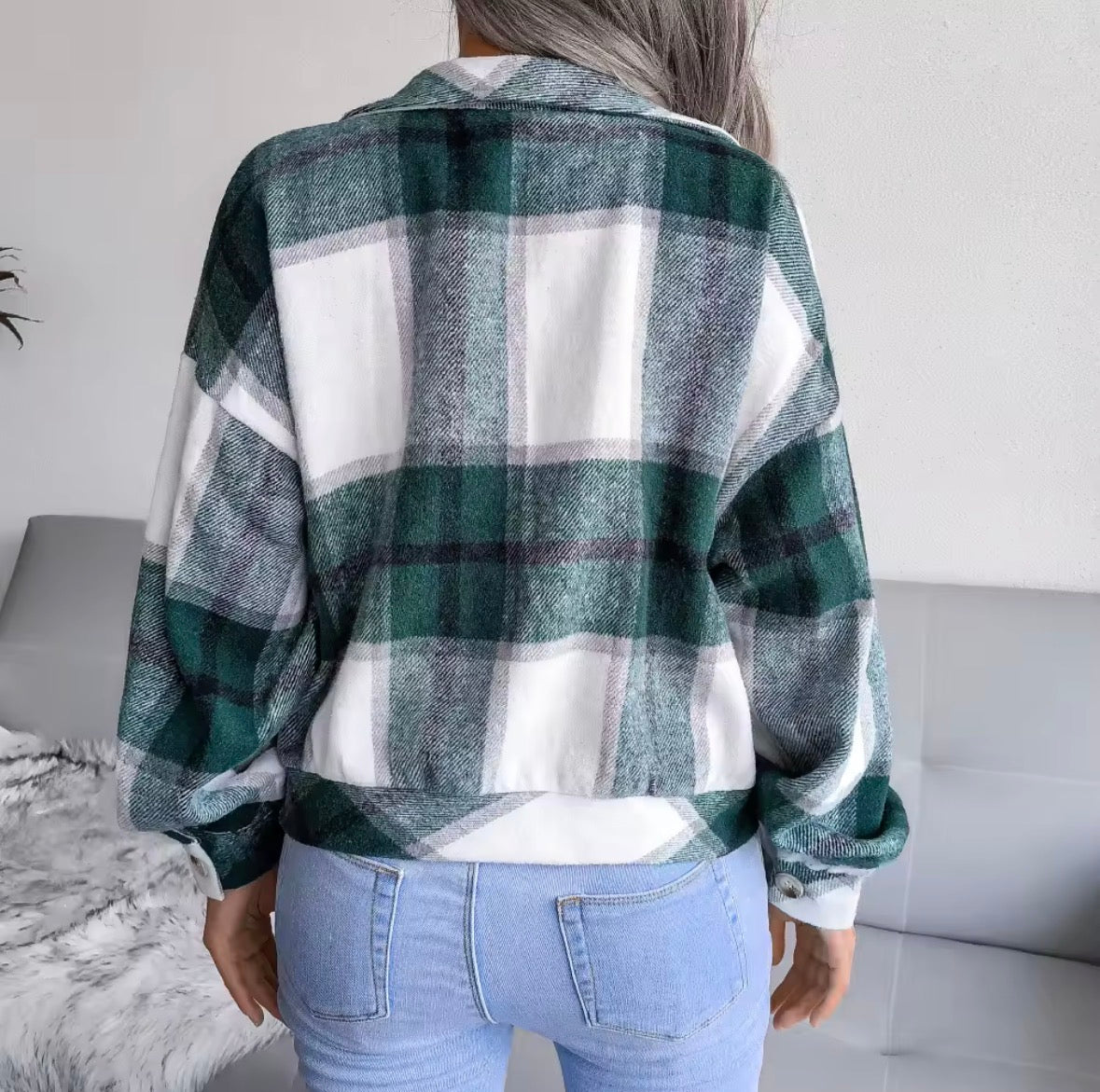 Mystique & Co™ Casual Autumn Check Shacket