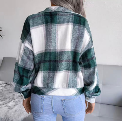 Mystique & Co™ Casual Autumn Check Shacket