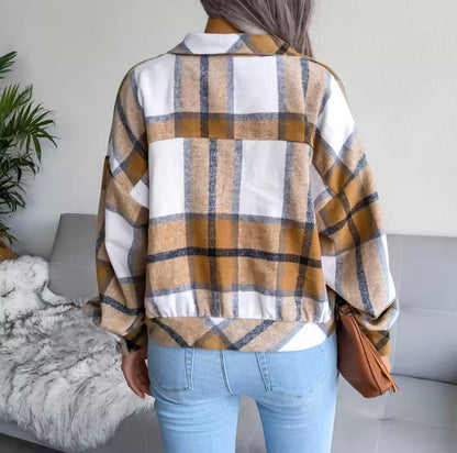 Mystique & Co™ Casual Autumn Check Shacket