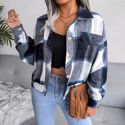 Mystique & Co™ Casual Autumn Check Shacket