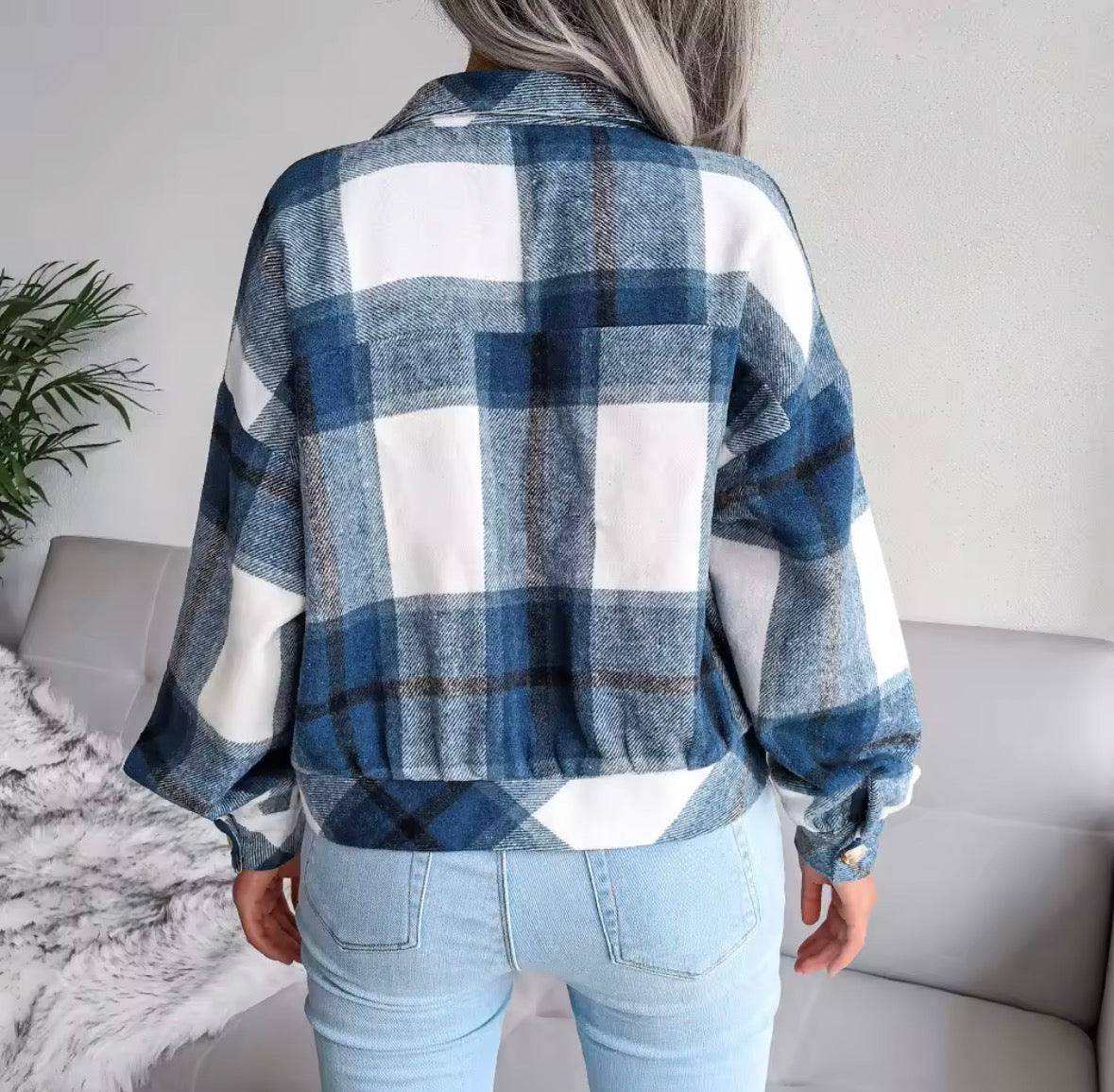 Mystique & Co™ Casual Autumn Check Shacket