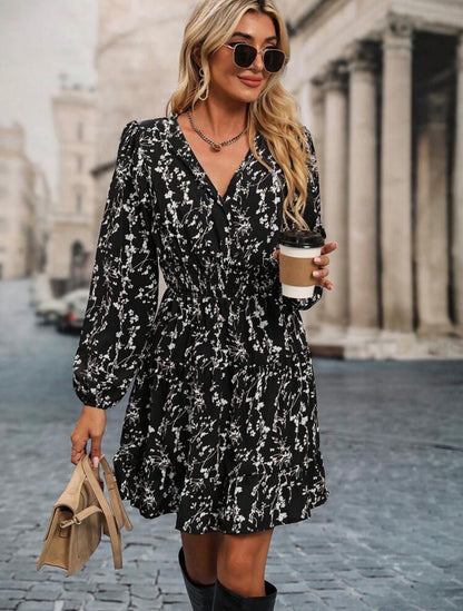 Mystique & Co™ Ditsy Floral Smock Mini Dress