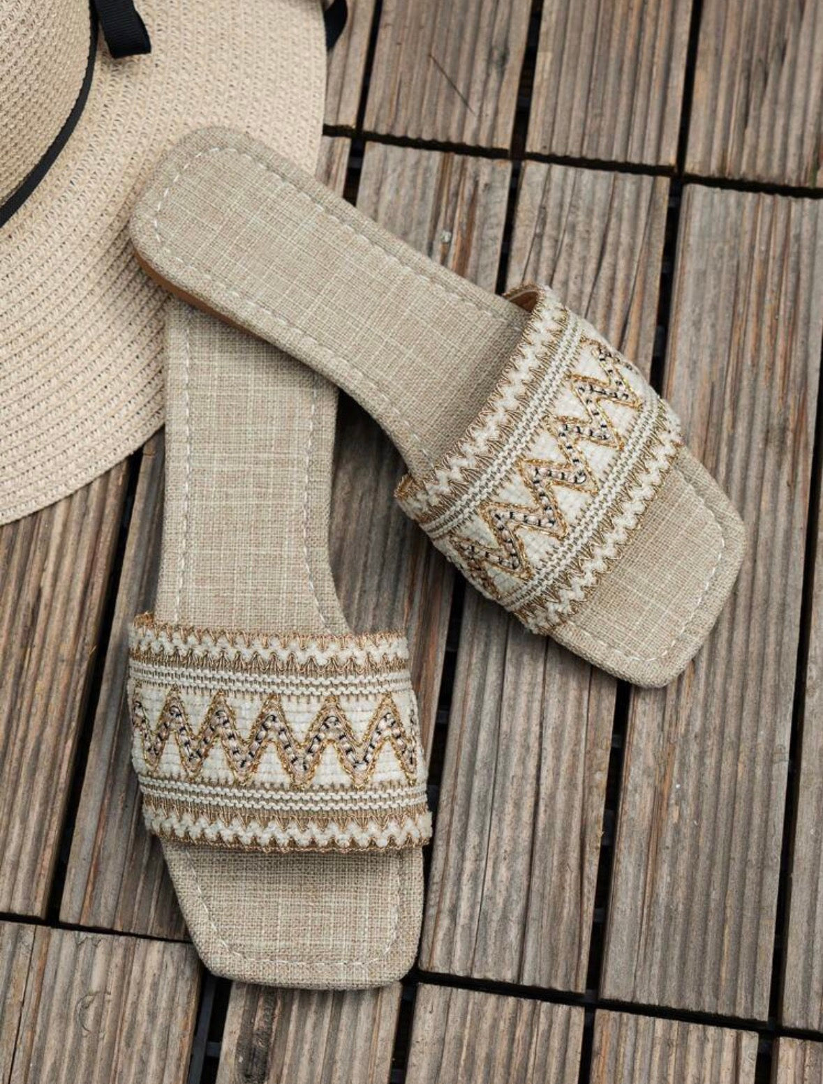 Mystique & Co™ Riviera Embroidered Slide