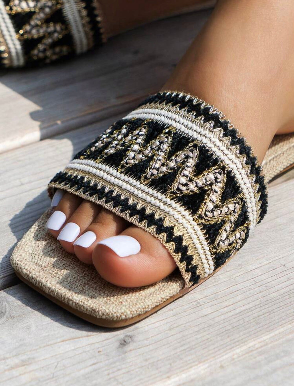 Mystique & Co™ Riviera Embroidered Slide