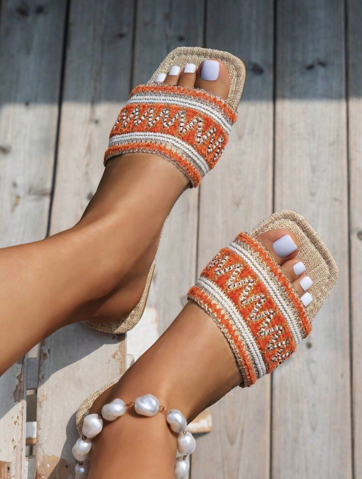 Mystique & Co™ Riviera Embroidered Slide