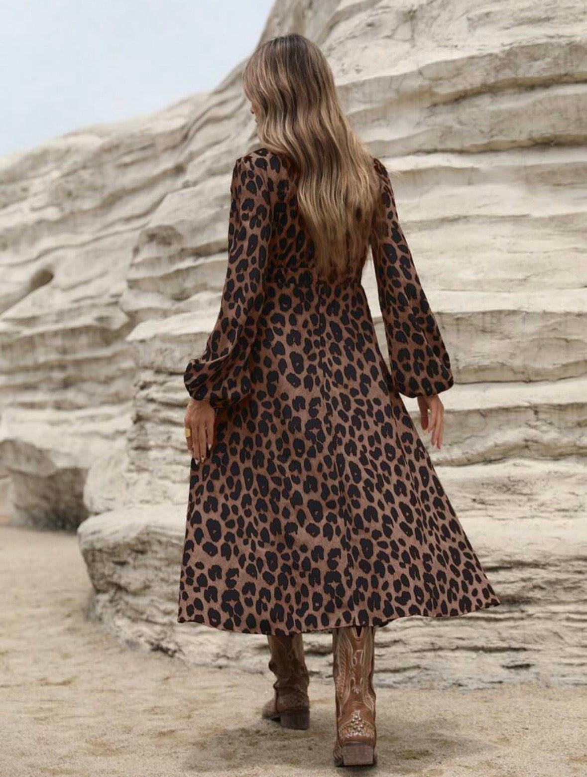 Mystique & Co™ Leopard Luxe Midi Dress