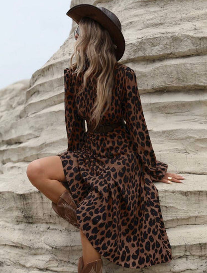 Mystique & Co™ Leopard Luxe Midi Dress