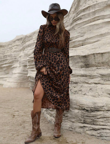 Mystique & Co™ Leopard Luxe Midi Dress