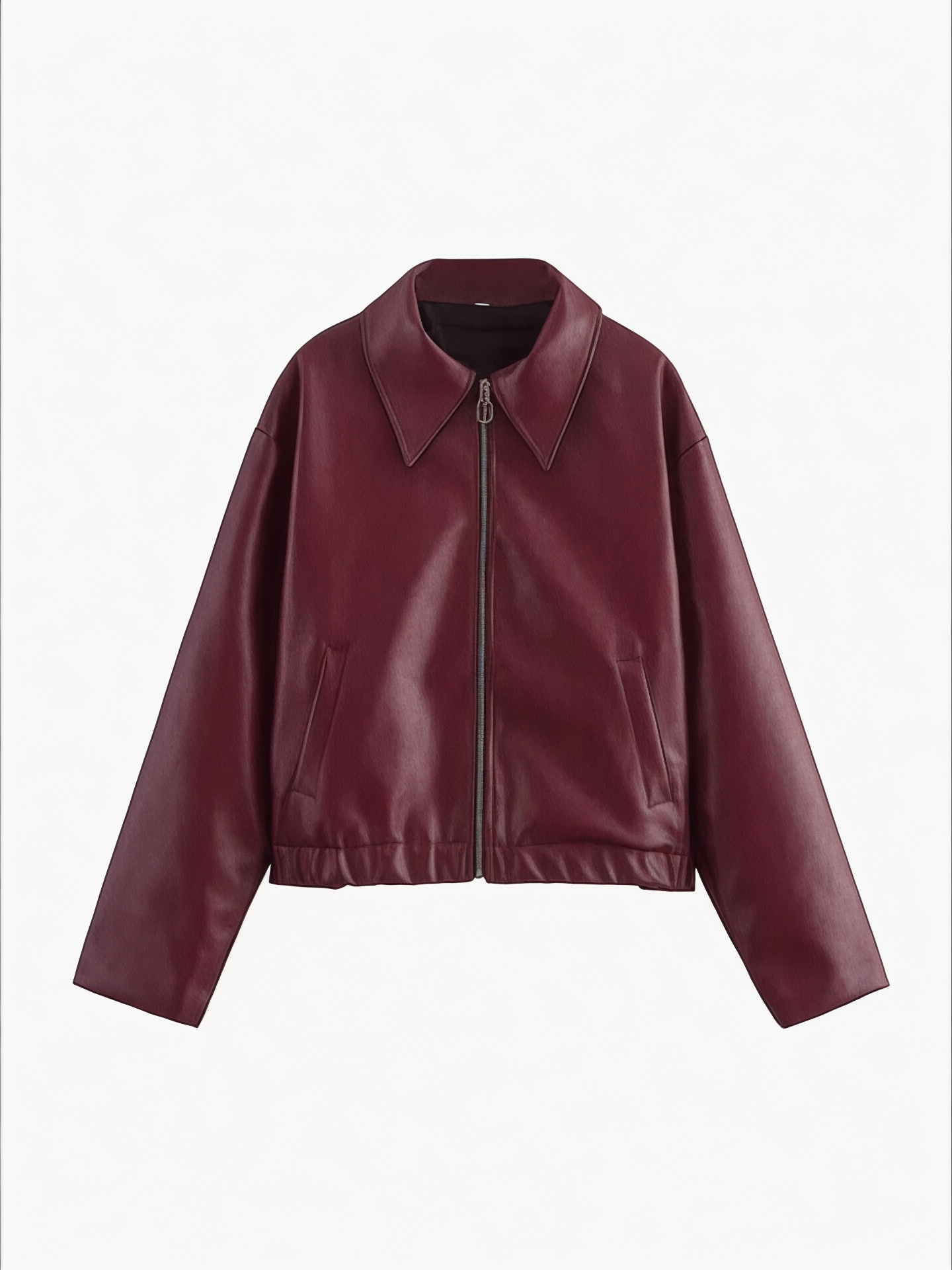 Mystique & Co™ burgundy leather jacket