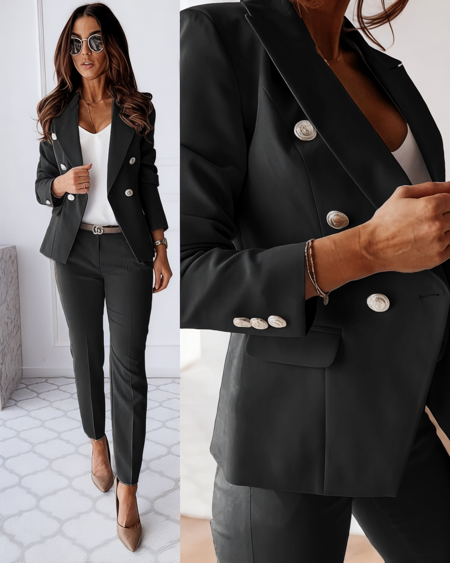 Mystique & Co™ Blazer and Trousers Suit Set