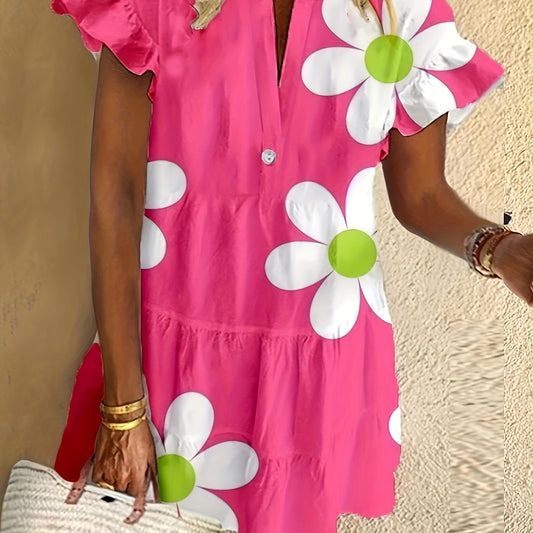 Aliza - Elegant Curves Blooming Style Dress