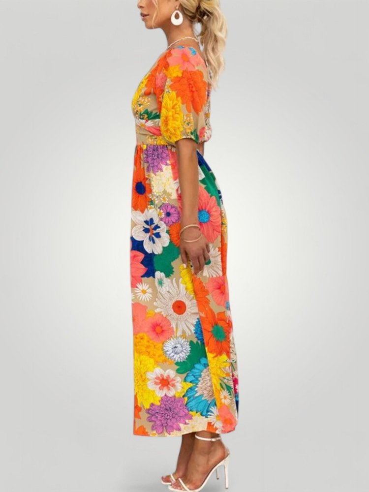Amara Floral Pattern Dress for Elegant Occasions