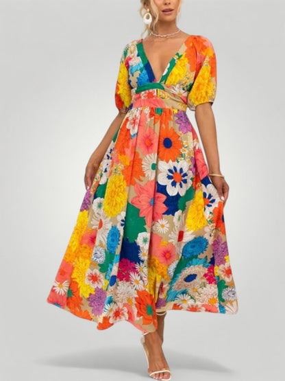 Amara Floral Pattern Dress for Elegant Occasions