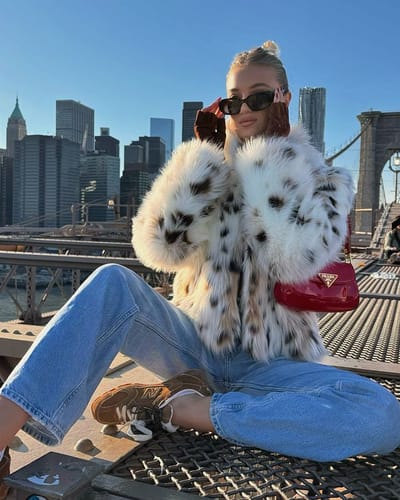Mystique & Co™ Dalmatian Fur Coat